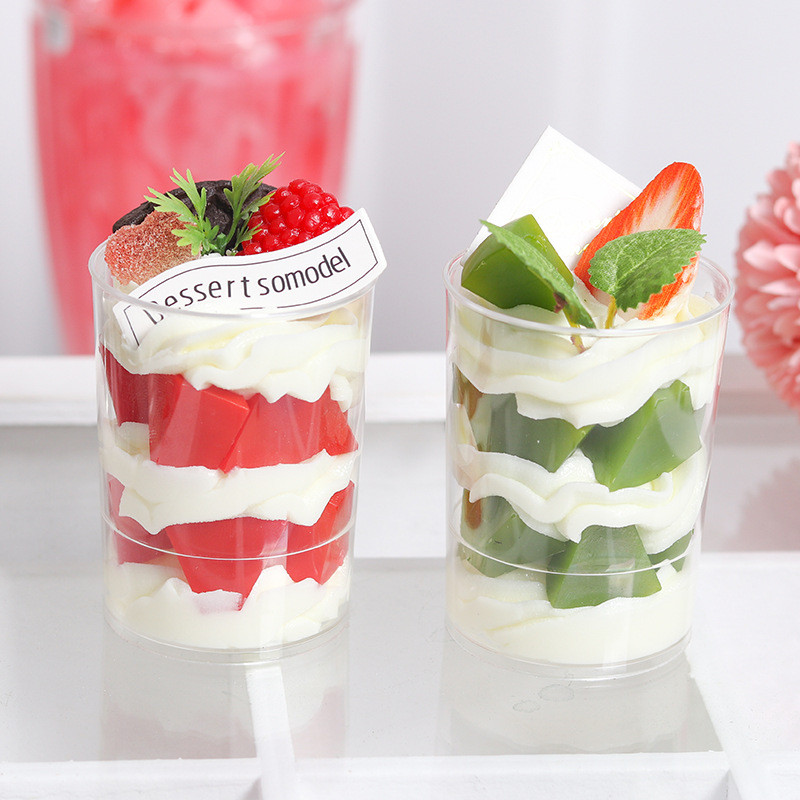 1PC Tort Artificial Cupă Desert Decorare Mancare Falsă Fotografie Pro Simulare Alimentară Model Tort Ceai Decorare Masă CK009