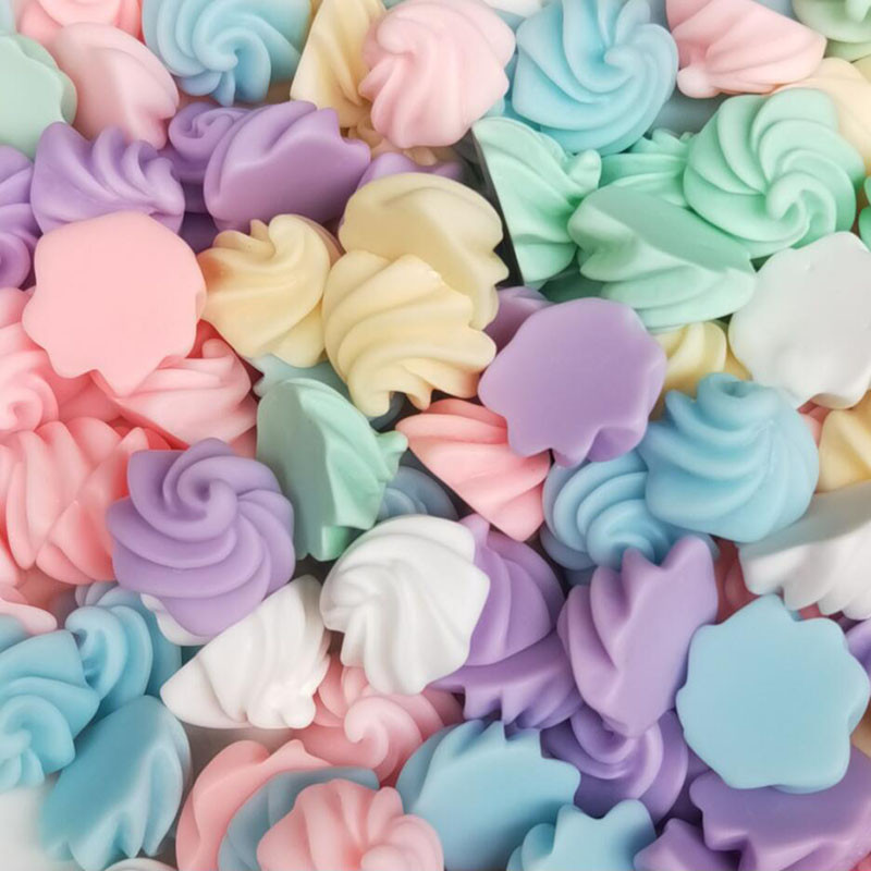 50 buc. Simulare de culoare macaron cu spatele plat din rășină Cabochon Statuie Piatră Decorativ Decal DIY Nunta Scrapbook Craft Bomboane Model