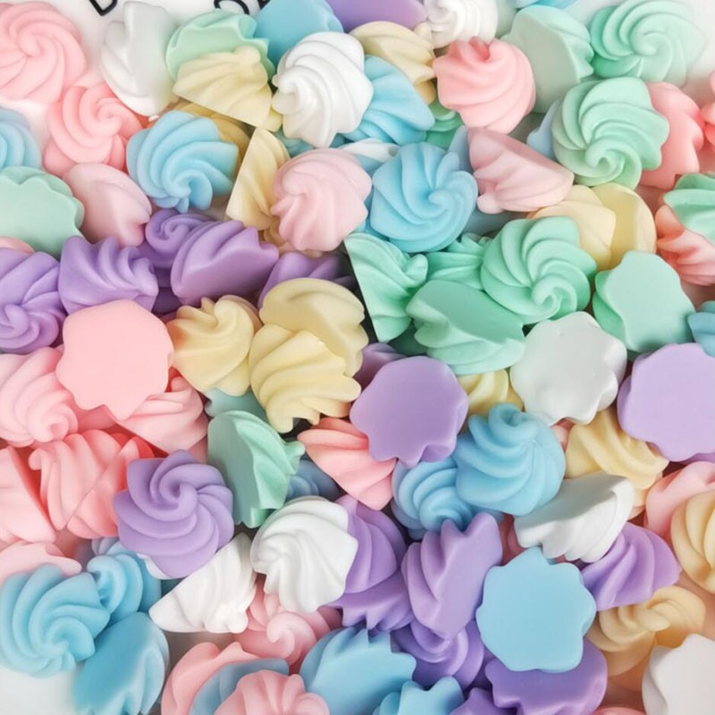 50 buc. Simulare de culoare macaron cu spatele plat din rășină Cabochon Statuie Piatră Decorativ Decal DIY Nunta Scrapbook Craft Bomboane Model