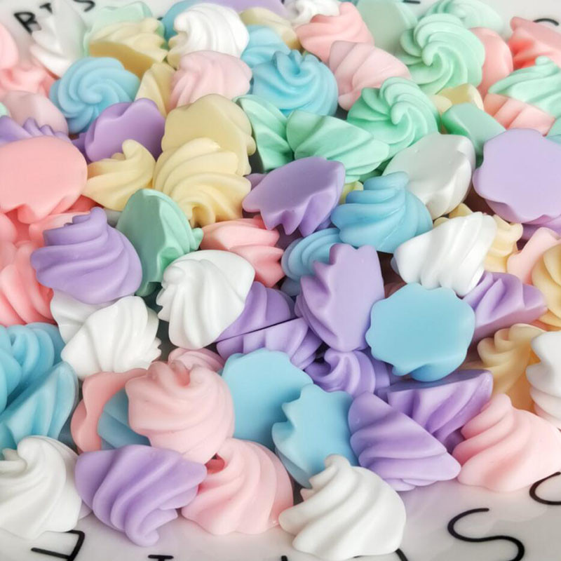 50 buc. Simulare de culoare macaron cu spatele plat din rășină Cabochon Statuie Piatră Decorativ Decal DIY Nunta Scrapbook Craft Bomboane Model