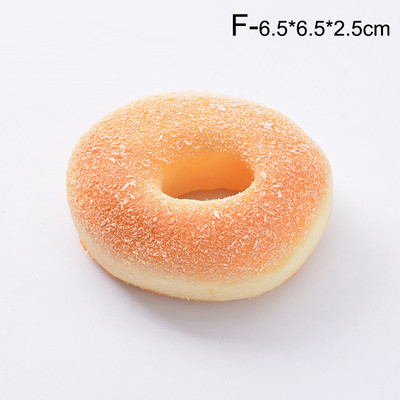 Τεχνητό PU Bread Simulation Model Food Fake Donut Διακόσμηση σπιτιού Φωτογραφίας στηρίγματα Διακοσμητικά Παιδική χειροτεχνία Ζωντανό καλούπι παιχνιδιών