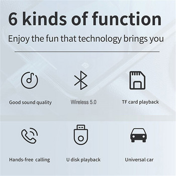 KEBIDUMEI Car Bluetooth 5.0 FM Transmitter 3.1A Fast Charger Car Mp3 Player Music Handsfree Modulator με αξεσουάρ TF U Auto