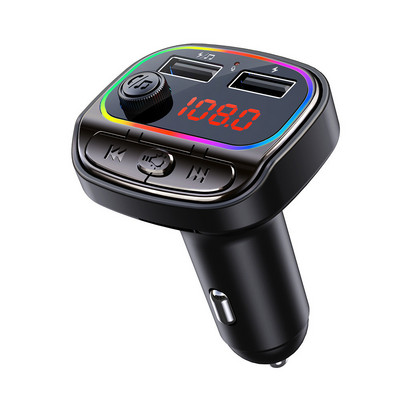 KEBIDUMEI auto Bluetooth 5.0 FM saatja 3.1A kiirlaadija auto MP3-mängija muusika vabakäemodulaator koos TF U auto lisaseadmetega