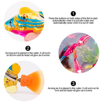 Cat Interactive Electric Fish Toy Water Cat Toy for Indoor Play Swimming Robot Fish Toy για γάτα και σκύλο με φωτεινά LED παιχνίδια για κατοικίδια