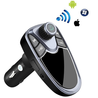 Handfree FM трансмитер Bluetooth 5.0 Автомобилен комплект Двоен USB порт за зарядно за кола USB MP3 музикален плейър поддръжка TF/U диск