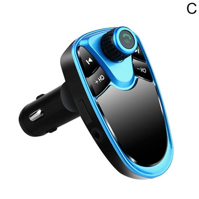 Handfree Πομπός FM Bluetooth 5.0 κιτ αυτοκινήτου Διπλή θύρα φορτιστή αυτοκινήτου USB Θύρα USB MP3 Music Player υποστήριξη Δίσκος TF/U