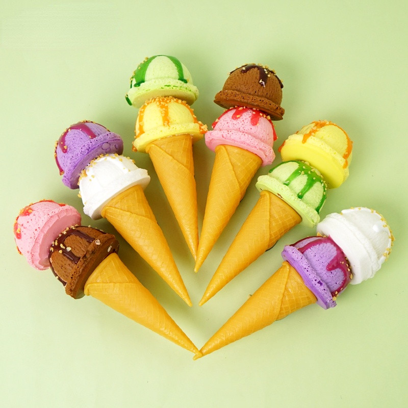 1PC simulare dublă înghețată model tort fals cremă gustare copii împușcături recuzită nunta desert ornamente pentru fereastră