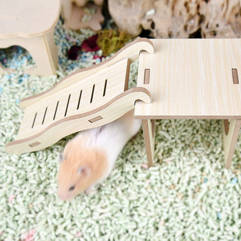 Pet Small Animal Hideout Hamster Bridge Wooden for PLAY Toys Stairs Gym