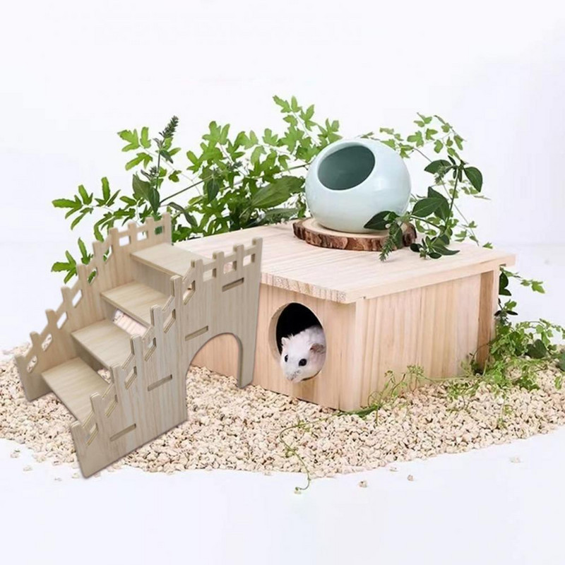 Scară pentru hamsteri Stabil, manoperă fină, rezistentă la mușcături pentru gerbil, cobai, jucărie, scară pentru cățărat pentru hamsteri