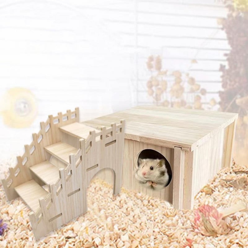 Scară pentru hamsteri Stabil, manoperă fină, rezistentă la mușcături pentru gerbil, cobai, jucărie, scară pentru cățărat pentru hamsteri