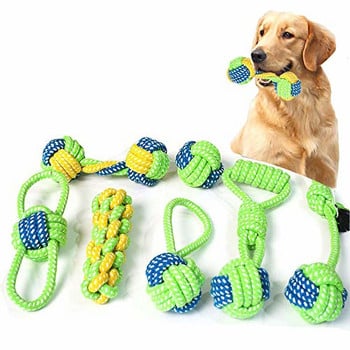 Παιχνίδια για σκύλους κατοικίδιων ζώων για μεγάλα μικρά σκυλιά Παιχνίδι Διαδραστικό βαμβακερό σχοινί Μίνι παιχνίδι για σκύλους Μπάλα για σκύλους Αξεσουάρ Οδοντόβουρτσα Chew Puppy Toy