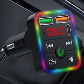 Autós FM adó MP3 lejátszó rádió vezeték nélküli adapter Bluetooth-kompatibilis 5.3 dupla USB portos gyorstöltő töltő