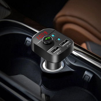 Безжичен Bluetooth Handsfree Автомобилен комплект Fm трансмитер Mp3 плейър Dual Usb зарядно Аксесоари за кола Интериорна декорация Авточасти
