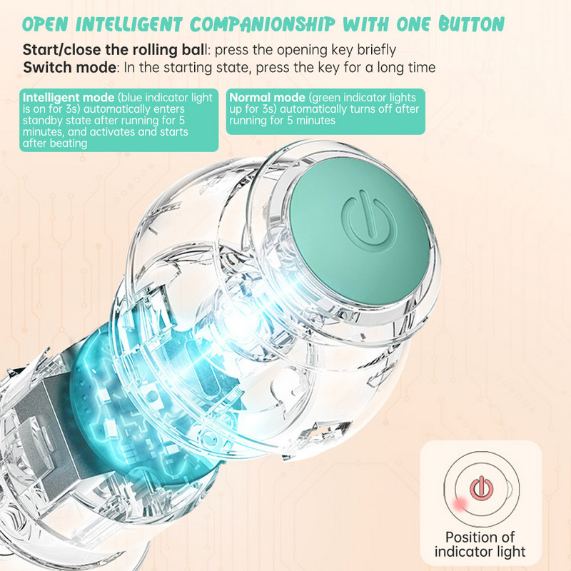 Jucării inteligente cu bile pentru pisici Jucării electrice pentru pisici cu bile rulante automate interactive pentru antrenamentul pisicilor Jucării pentru pisoi cu mișcare automată pentru interior
