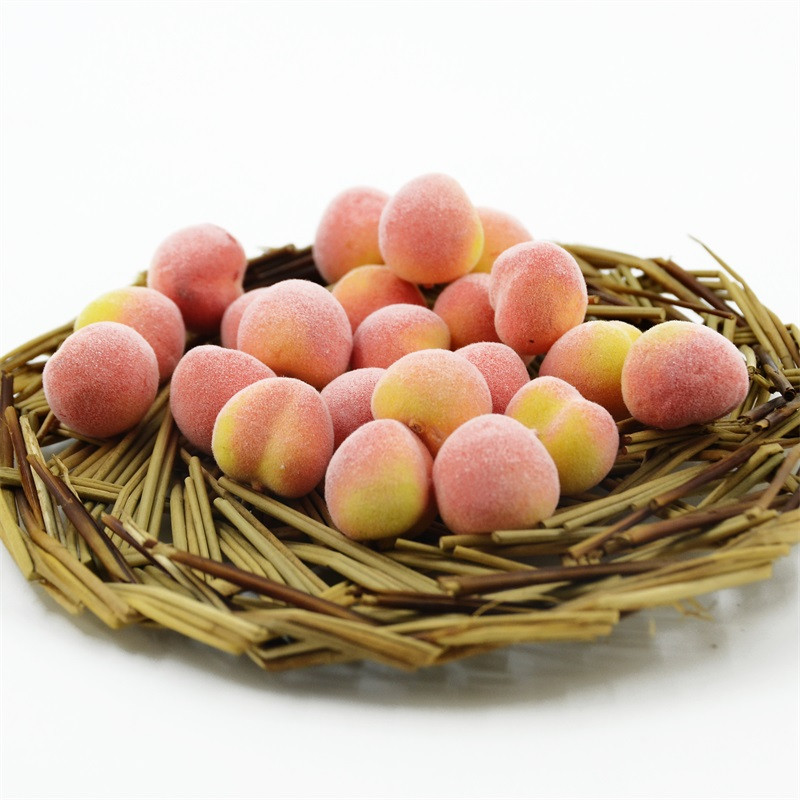 20 buc Mini piersici Artificiale Fructe din plastic Legume de casă Destul de Crăciun Bucătărie Nuntă Decorare fericită Spumă Fructe de padure