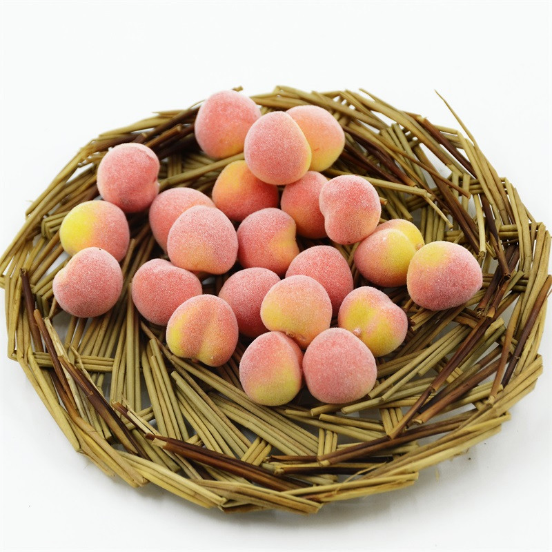 20 buc Mini piersici Artificiale Fructe din plastic Legume de casă Destul de Crăciun Bucătărie Nuntă Decorare fericită Spumă Fructe de padure