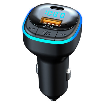 Bluetooth 5.0 FM Πομπός USB Flash Drive Car Mp3 Player Τύπος C Usb 3.1A Φορτιστής τηλεφώνου γρήγορης φόρτισης Bluetooth Handsfree Αυτοκίνητο