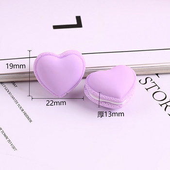 10 τμχ Simulation Heart Shape Macaron Cream Cake Resin Fake Desert for Wedding Decor Window Photography Props Κατασκευή κοσμημάτων DIY