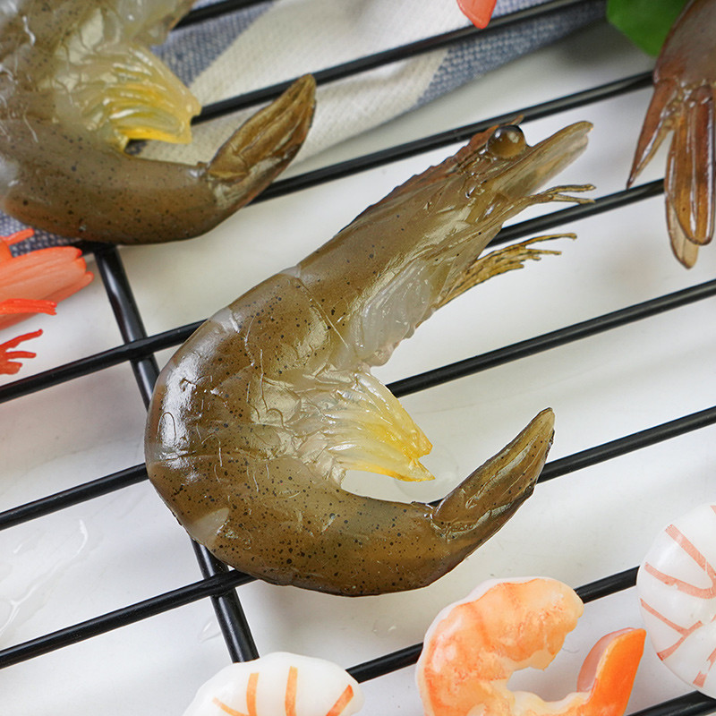 Simulare de creveți falși model de creveți de râu creveți carne coadă de creveți mâncare restaurant vitrine decorare accesorii fotografice