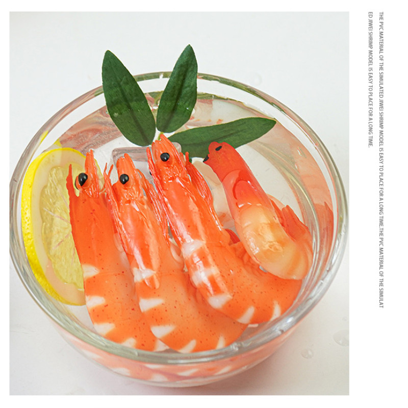 Simulare de creveți falși model de creveți de râu creveți carne coadă de creveți mâncare restaurant vitrine decorare accesorii fotografice