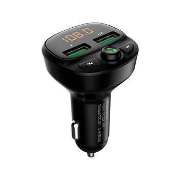 Νέο κιτ αυτοκινήτου προσαρμογέα ασύρματου προσαρμογέα ασύρματου πομπού FM συμβατό με Bluetooth με διπλό φορτιστή αυτοκινήτου USB 3.0 Υποστήριξη συσκευής αναπαραγωγής MP3 κάρτα TF