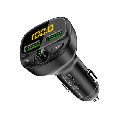 Új Bluetooth-kompatibilis FM adó vezeték nélküli rádióadapter autós készlet kettős USB 3.0 autós töltővel MP3 lejátszó támogatás TF kártya