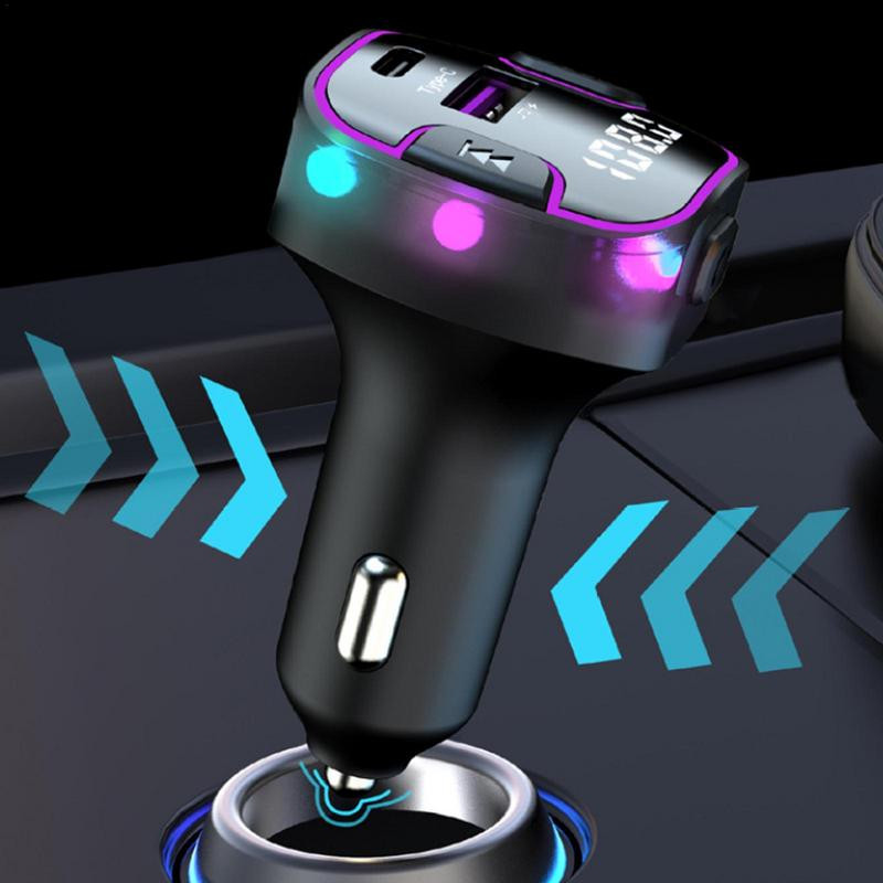 Set auto wireless Transmițător FM Blue Tooth pentru mașină Mâini libere Încărcător auto USB dual Adaptor pentru muzică Blue Tooth Transmițător FM