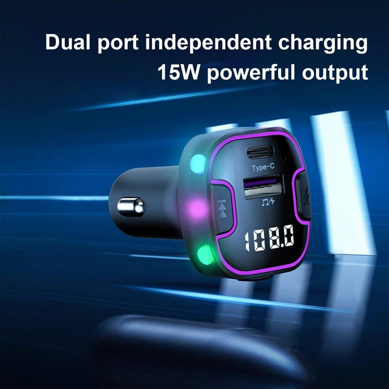 Set auto wireless Transmițător FM Blue Tooth pentru mașină Mâini libere Încărcător auto USB dual Adaptor pentru muzică Blue Tooth Transmițător FM