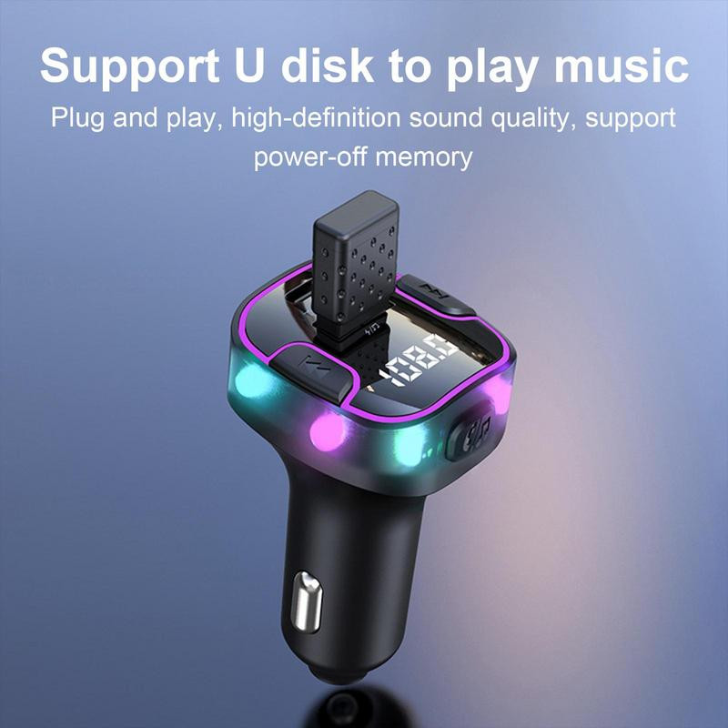 Set auto wireless Transmițător FM Blue Tooth pentru mașină Mâini libere Încărcător auto USB dual Adaptor pentru muzică Blue Tooth Transmițător FM