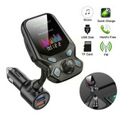 Νέος ασύρματος πομπός FM Auto Bluetooth 5.0 Δέκτης MP3 Φορτιστής κιτ FM Προσαρμογέας Πομπός USB 2.4A Φορτιστής ραδιοφώνου Playe L3C8