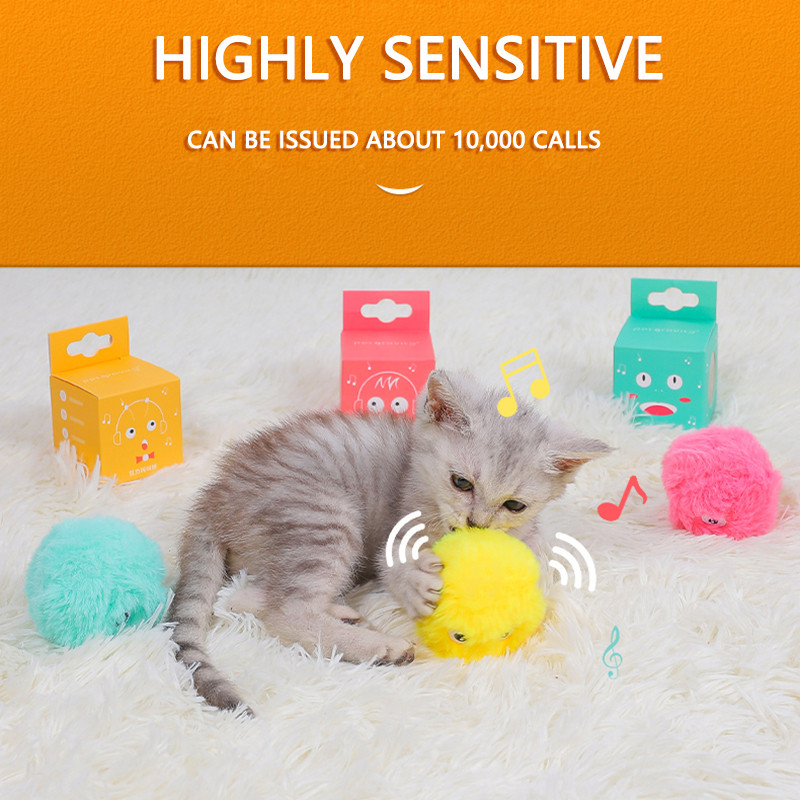 Jucării inteligente pentru pisici Minge interactivă Catnip Jucărie de antrenament pentru pisici Minge de joc pentru animale de companie Materiale care scârțâie Produse Pisici Accesorii pentru pisoi