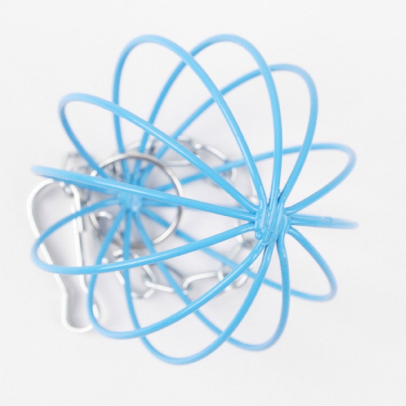 Sferă rotundă de metal dozator de hrană pentru exerciții bile agățate cobai hamster iepuraș jucărie pentru animale de companie Suport de hrănire suspendabil