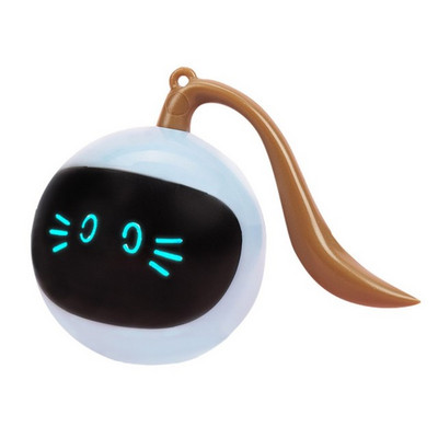 Автоматична интелигентна котешка играчка USB интерактивна електрическа скачаща топка Самовъртящи се играчки Роллинг скачаща топка за домашен любимец Коте Куче Деца