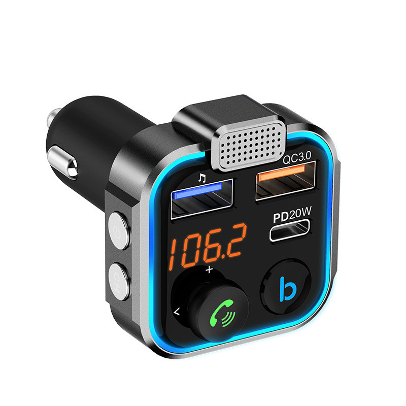 Qc3.0 Încărcător rapid Usb Adaptor mașină Mâini libere Universal Mp3 Player Suport U Disk Bluetooth Transmițător Fm Accesorii auto