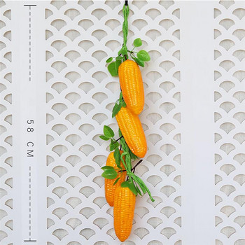 1 κορδόνι τεχνητό λαχανικό ζωηρό καλαμπόκι Ψεύτικο προσομοιωμένο φυτικό φωτογραφικό στήριγμα κρεμαστή διακόσμηση σπιτιού