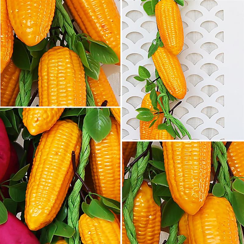 1 șir Legume artificiale, realiste, porumb, fals, legume simulate, accesoriu foto, decorare pentru agățat acasă