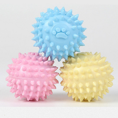 Interactive Pet Environmentally Friendly Non-toxic Molar Cleaning Tooth Footprint Small Ball Toy Dog Bite Toy Accessories