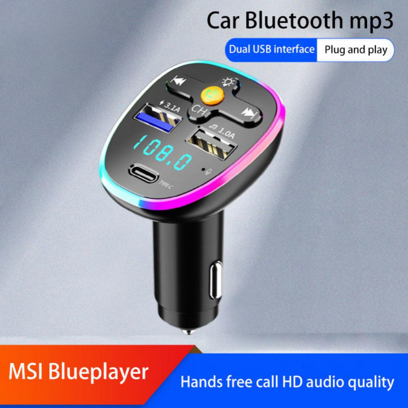 Suport wireless Apeluri hands-free Portable Q12 Car Bluetooth Multifunctional Bluetooth Car Adaptor Practical MP3 Player