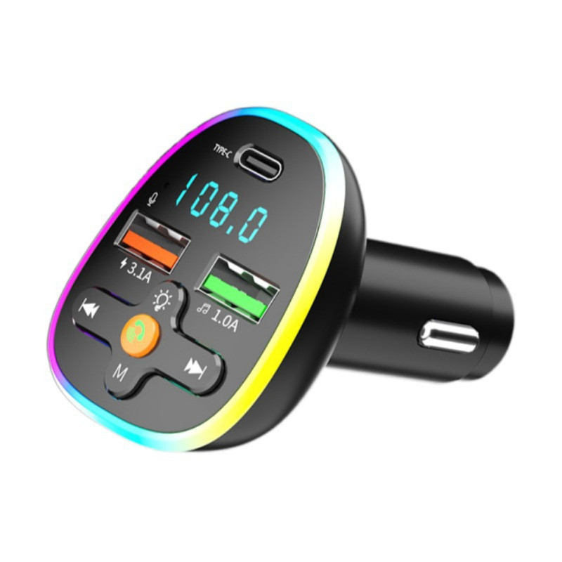 Suport wireless Apeluri hands-free Portable Q12 Car Bluetooth Multifunctional Bluetooth Car Adaptor Practical MP3 Player