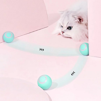 Smart Cat Toys Rolling Ball Акумулаторна електрическа\\tинтерактивна играчка за обучение на котки Самодвижещи се забавни аксесоари за котенце Домашни любимци
