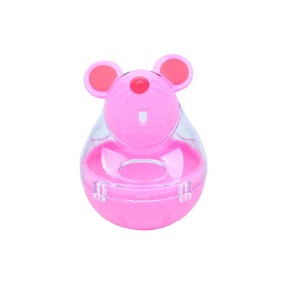 Pet Cat Mice Food Tumbler Toy Ball Διαδραστικό παιχνίδι τροφοδοσίας γατών με χρήση παζλ Παιχνίδι Ενδιαφέρον Πλαστικός διανομέας τροφής για γάτες