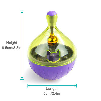 Pet Cat Mice Food Tumbler Toy Ball Διαδραστικό παιχνίδι τροφοδοσίας γατών με χρήση παζλ Παιχνίδι Ενδιαφέρον Πλαστικός διανομέας τροφής για γάτες