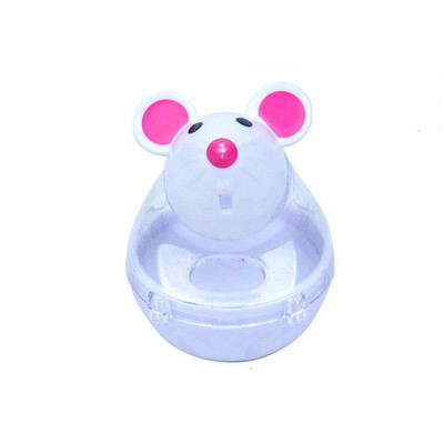 Pet Cat Mice Food Tumbler Toy Ball Διαδραστικό παιχνίδι τροφοδοσίας γατών με χρήση παζλ Παιχνίδι Ενδιαφέρον Πλαστικός διανομέας τροφής για γάτες