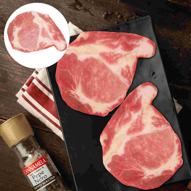 Carne de vită artificială Carne de vită falsă Felii de carne de vită realiste simulate Carne falsă Mâncare Prop