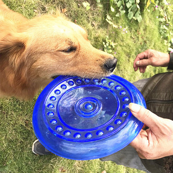 Забавни меки гумени домашни кучета Летящи дискове Чинийка Играчки Малко средно голямо кученце Кученце Agile Training Toys Устойчив на ухапване летящ диск