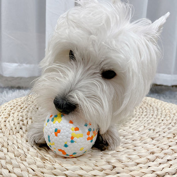 Топка за играчки за домашни кучета Лека гумена топка за дъвчене Висока еластична устойчивост на ухапване Интерактивни хвърлящи летящи играчки за кучета Аксесоари за домашни любимци