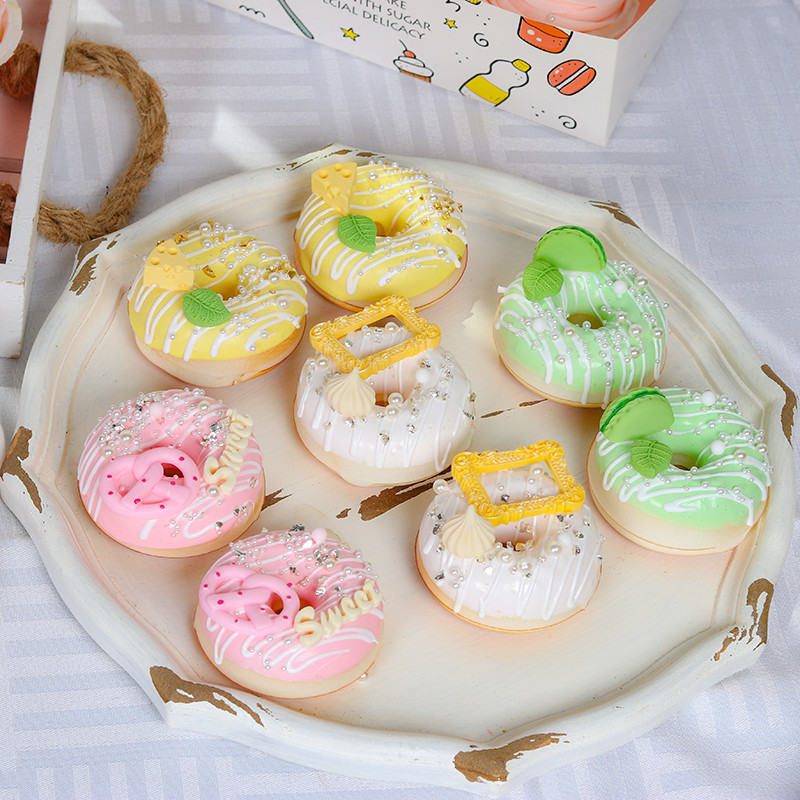 1pcs Simulare PU gogoașă model alimentar frigider material super moale ecologic cu recuzită pentru fotografie cu parfum