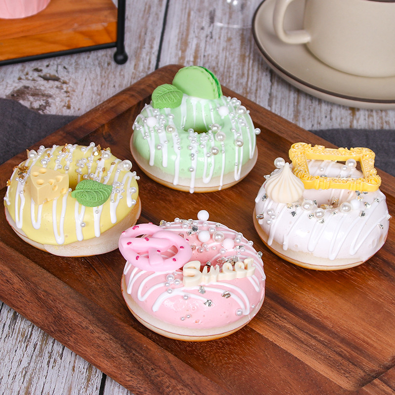 1pcs Simulare PU gogoașă model alimentar frigider material super moale ecologic cu recuzită pentru fotografie cu parfum