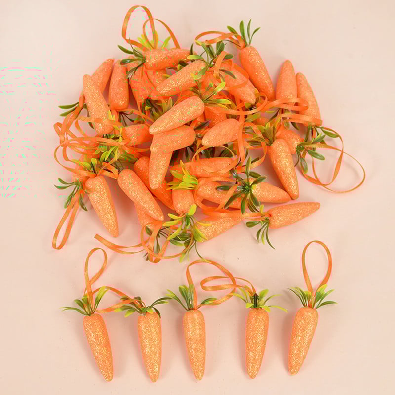 10 buc. Mini morcovi de Paște, spumă artificială, morcovi, pandantive agățate pentru acasă, pentru decorațiuni pentru petreceri de Paște, jucării pentru copii, cadouri