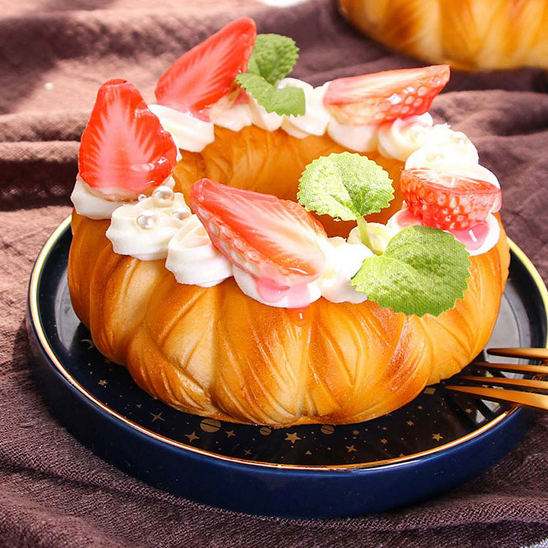 Simulare Tort cu fructe Model alimentar Decorare Pâine Gogoașă Coacere Fotografie Recuzită Dispozitiv pentru petrecere Decorare tort artificial